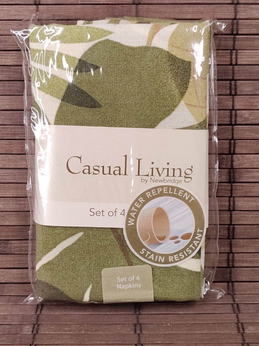 Casual Living By Newbridge Set Of 4 Napkins Rain Forest 17x17 Tropical Greens